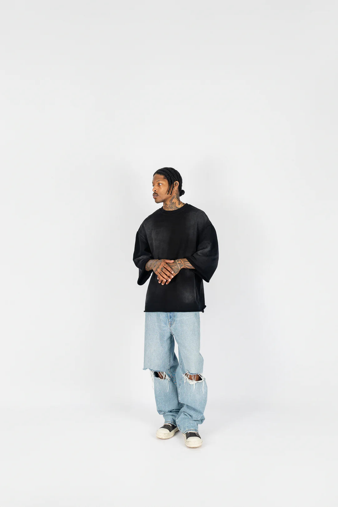 The Label Sun-Dried Cropped Crewneck
