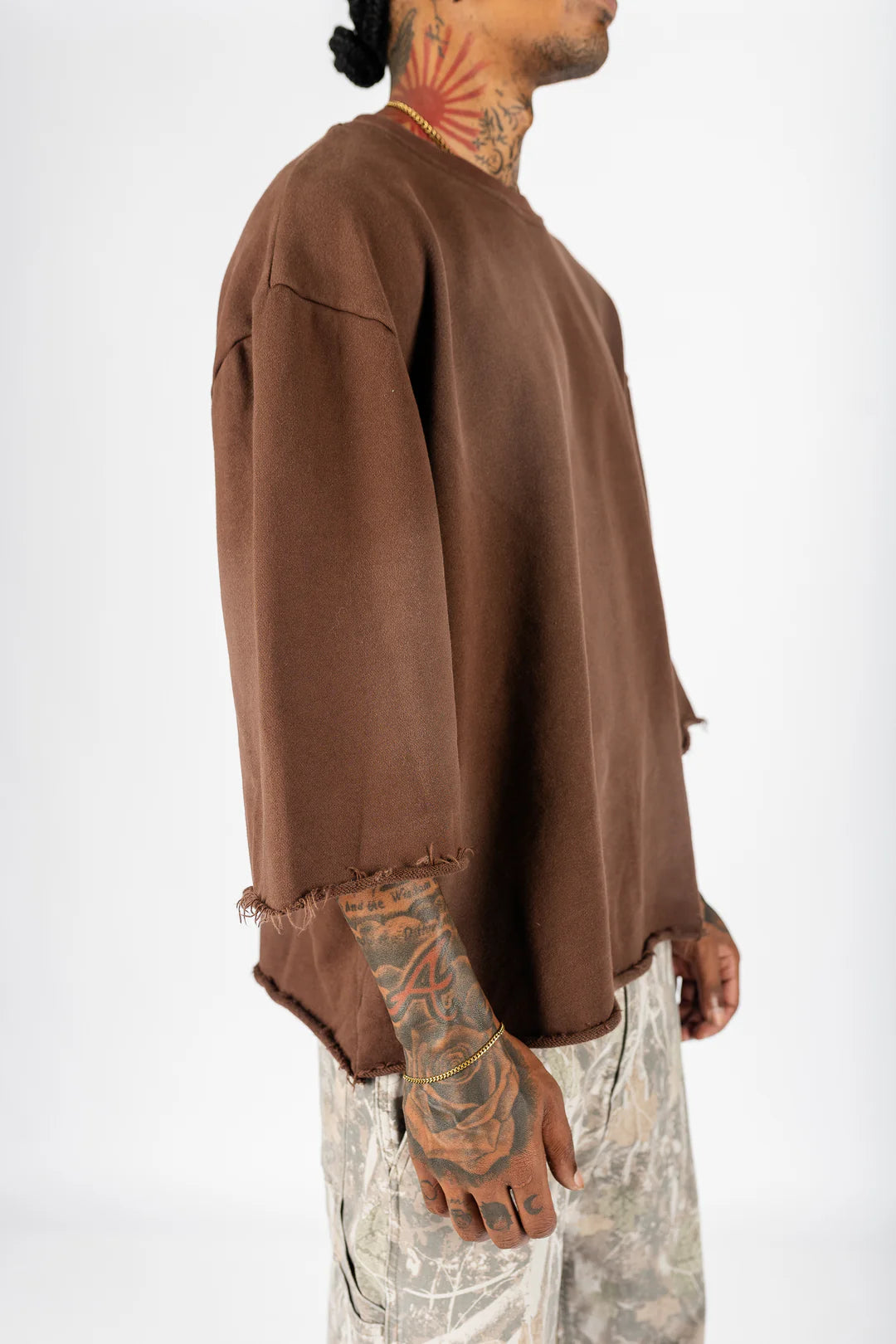 The Label Sun-Dried Cropped Crewneck